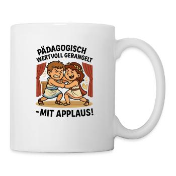Pedagogically valuable wrangling theatre - Mug - white - Right