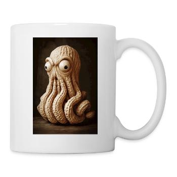 Folie de la pieuvre aux cacahuètes - Mug blanc - blanc - Droite