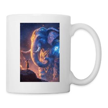 Himmlischer Elefant Wächter - Tasse - Weiß - Rechts