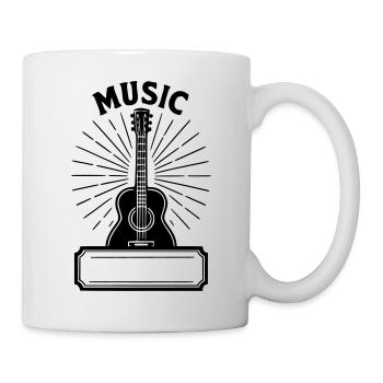 Music - Nom prénom - Mug blanc - blanc - Droite