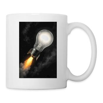 Raketengetriebene Bright Idea - Tasse - Weiß - Rechts
