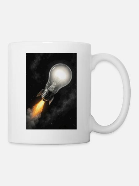 Rocket-Powered Bright Idea - Mug - white