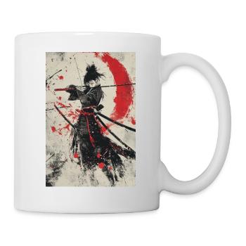 Samurai-Geist in Rot und Schwarz - Tasse - Weiß - Rechts