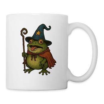 Magischer Froschwächter mit Zauberhut - Tasse - Weiß - Rechts