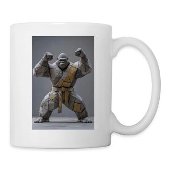 Sumo Gorilla Krieger - Tasse - Weiß - Rechts