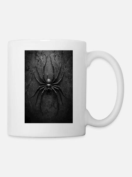Black Widow Style Spider Art - Mug blanc - blanc