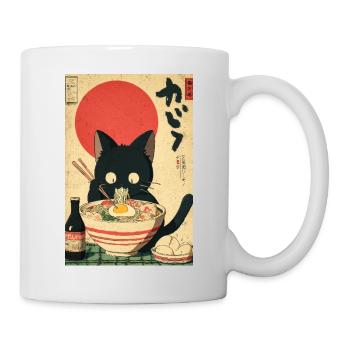 Ramen Cat Retro Poster - Mug - white - Right