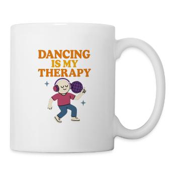 Dancing Is My Therapy Retro Design - Mug - white - Right