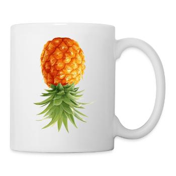 Ananas steht Kopf - Tasse - Weiß - Rechts