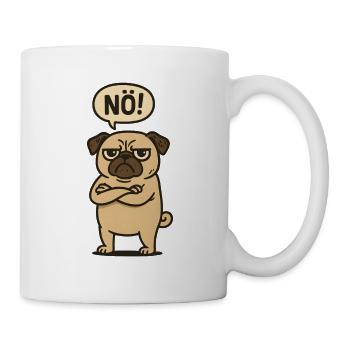 Funny Pug Nope Statement Just No - Mug - white - Right