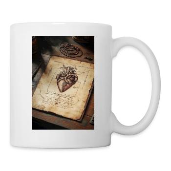 Anatomy of the Heart Sketch - Mug - white - Right