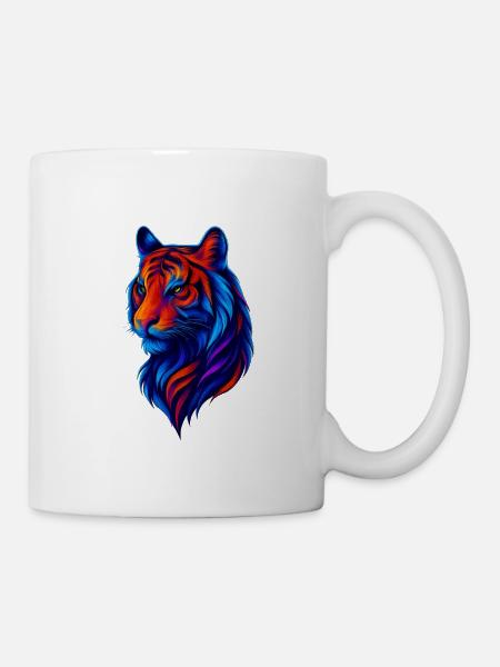 Colorful Leo in Neon Colors - Mug - white