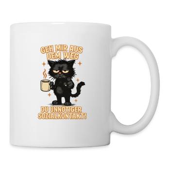 Get out of my way, you unnecessary social contact - Mug - white - Right