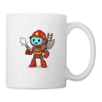 Robot de pompiers Enfants - Mug blanc - blanc - Droite