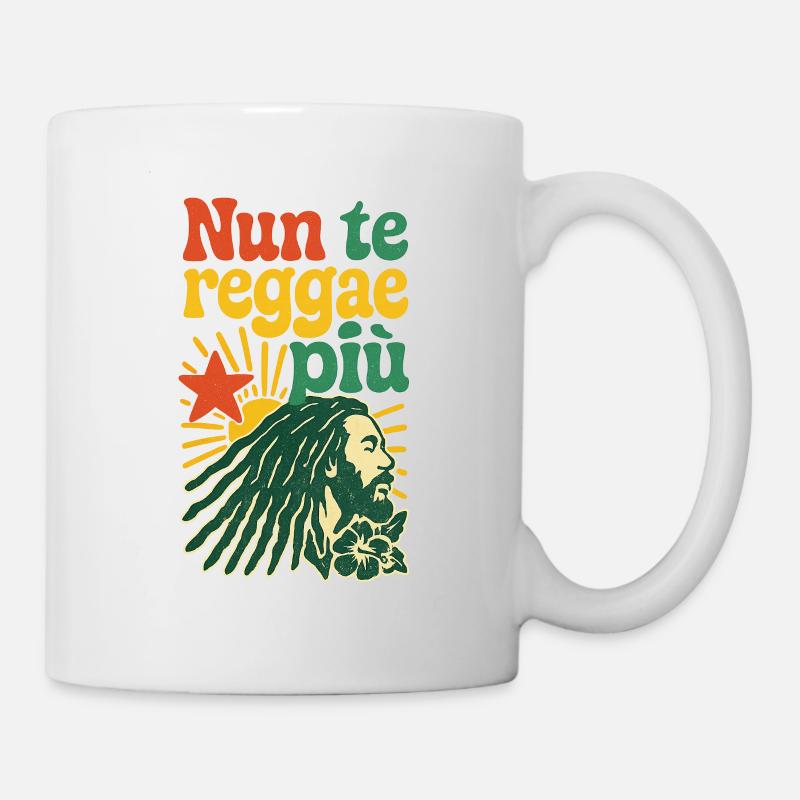 Rasta Reggae Design mit positiver Botschaft - Tasse - Weiß