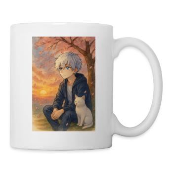 "Sakura Farewell – The Boy with the Heavenly Eyes" - Mug - white - Right