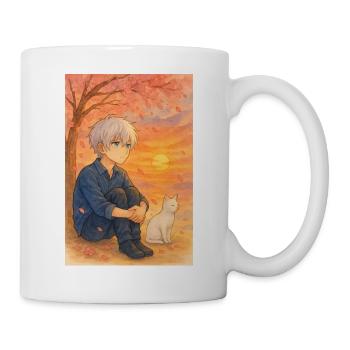 "Sakura Night – Mount Fuji under the stars" - Mug - white - Right