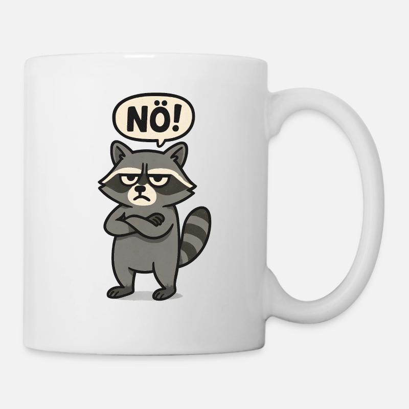 Just Nope Statement Raccoon - Mug - white