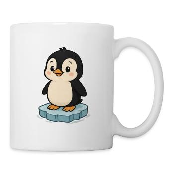 Niedlicher Pinguin auf Eisblock - Mug - white - Right
