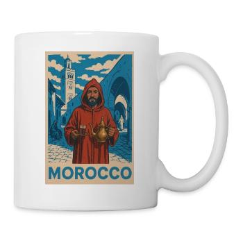 Motif traditionnel marocain avec tradition du thé - Mug blanc - blanc - Droite
