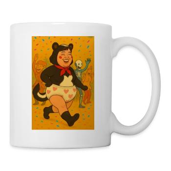 Festive dance with costumed characters - Mug - white - Right