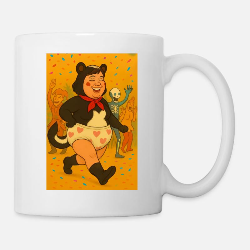 Festive dance with costumed characters - Mug - white