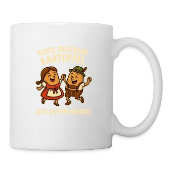 Echte Deutsche Kartoffel Bayrisch Dirndl Tracht - Tasse - Weiß - Rechts