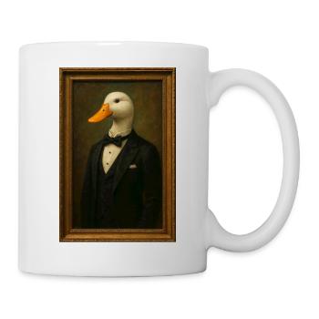 Bild von Ente in Smoking - Tasse - Weiß - Rechts