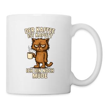 The coffee is broken cats morning grouches - Mug - white - Right