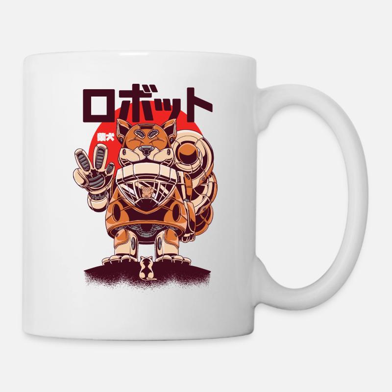 Shiba Inu im Robotermodus - Tasse - Weiß