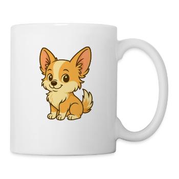 Zuckersüßer Welpe - Chihuahua  - Tasse - Weiß - Rechts