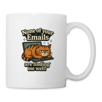 Email Office Drôle de déclaration avec chat - Mug blanc - blanc - Droite