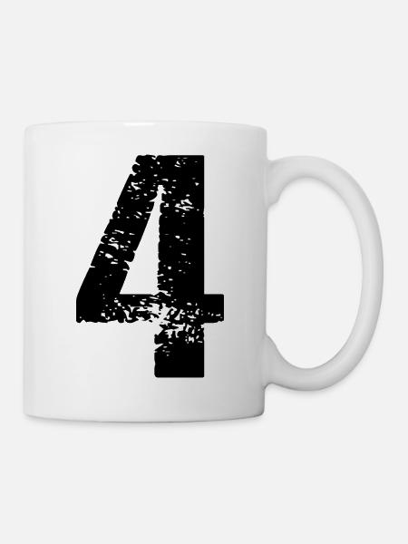 4 Number Leotard - Mug - white