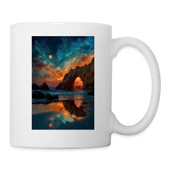 Moonlit Arch Over Ocean - Mug - white - Right