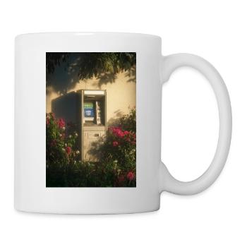 Distributeur automatique de billets solitaire en fleurs - Mug blanc - blanc - Droite