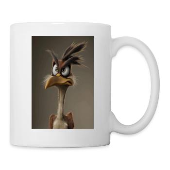 Oiseau de dessin animé - Mug blanc - blanc - Droite