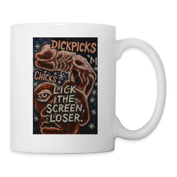 Provocative artistic graphics with witty text - Mug - white - Right