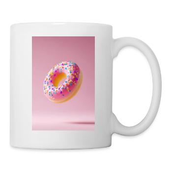 Délice de beignet givré rose - Mug blanc - blanc - Droite