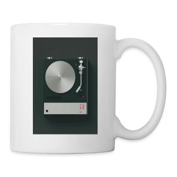 Minimalistischer Retro-Plattenspieler - Tasse - Weiß - Rechts