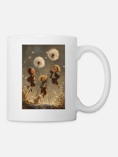 Fröhliches Löwenzahn-Abenteuer - Tasse - Weiß