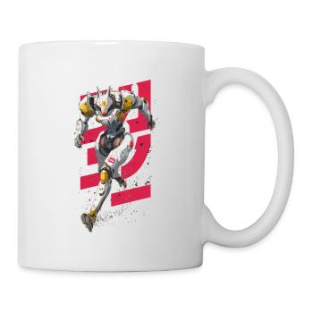 Futuristic Wolf Fighting Robot - Mug - white - Right