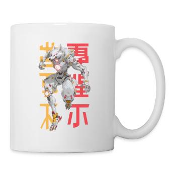 Futuristic Wolf Mecha Design - Mug - white - Right