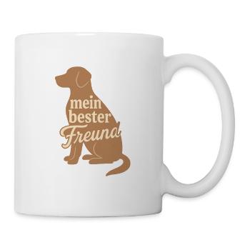 Mein Bester Freund Hund Motiv - Tasse - Weiß - Rechts