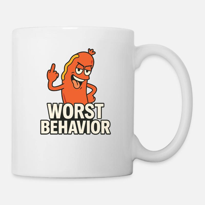 Humorous sausage - Mug - white