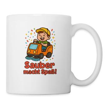 Clean is Fun Nettoyage Enfants Éducation Pure - Mug blanc - blanc - Droite