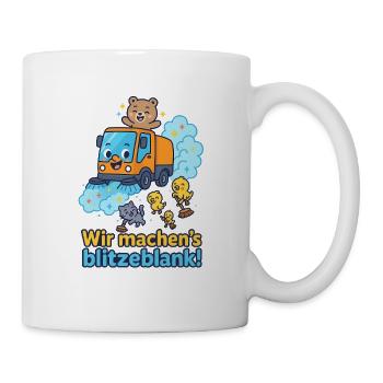 Véhicule de nettoyage des rues enfants - Mug blanc - blanc - Droite