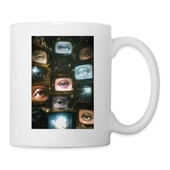 Les yeux sur les téléviseurs vintage - Mug blanc - blanc - Droite