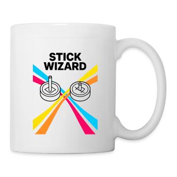 Stick Wizard Retro Gaming Design - Mug - white - Right