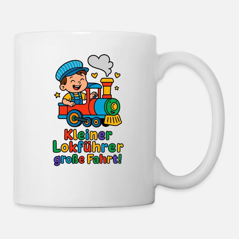 Little train driver, big ride - Mug - white