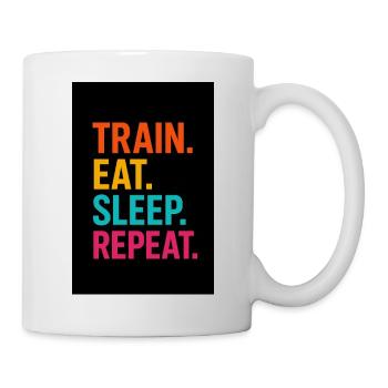 Motivational sports workflow lettering - Mug - white - Right